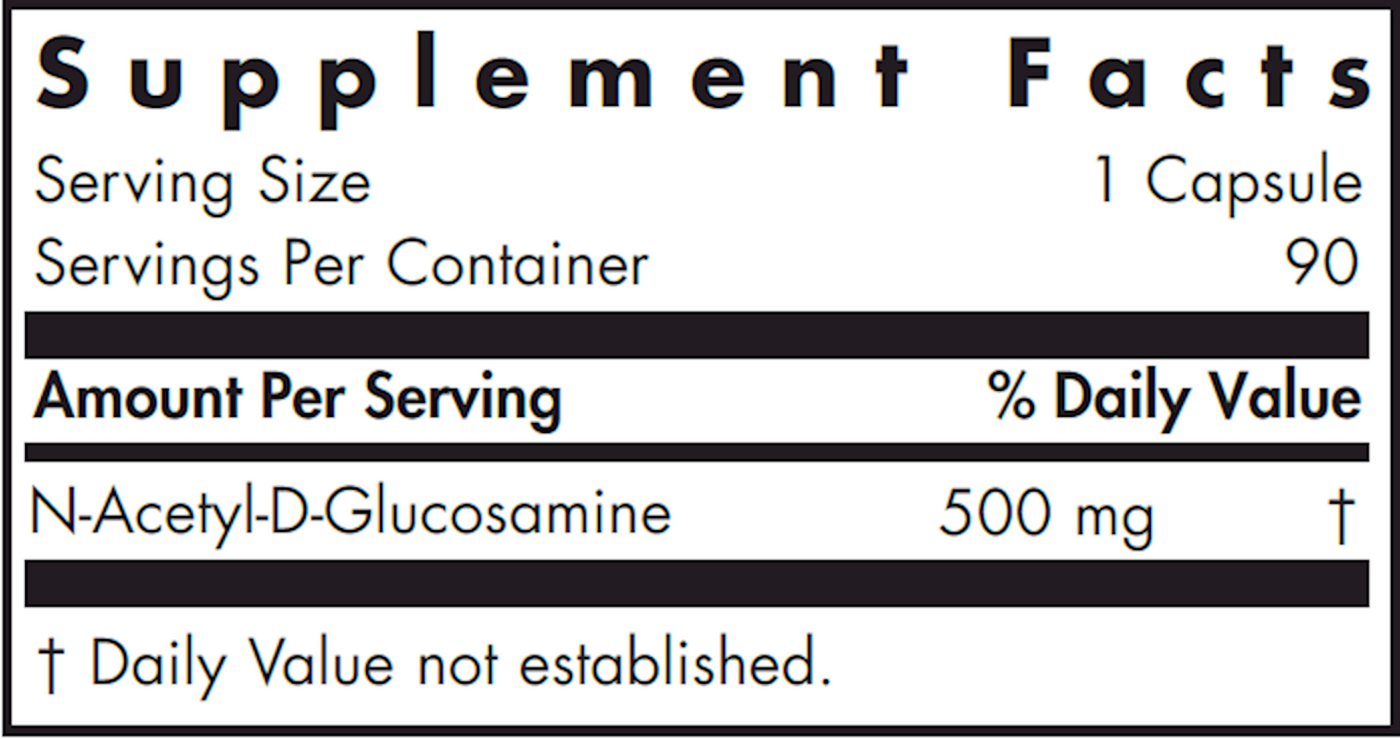 N-Acetyl Glucosamine 500 mg 90 caps Curated Wellness