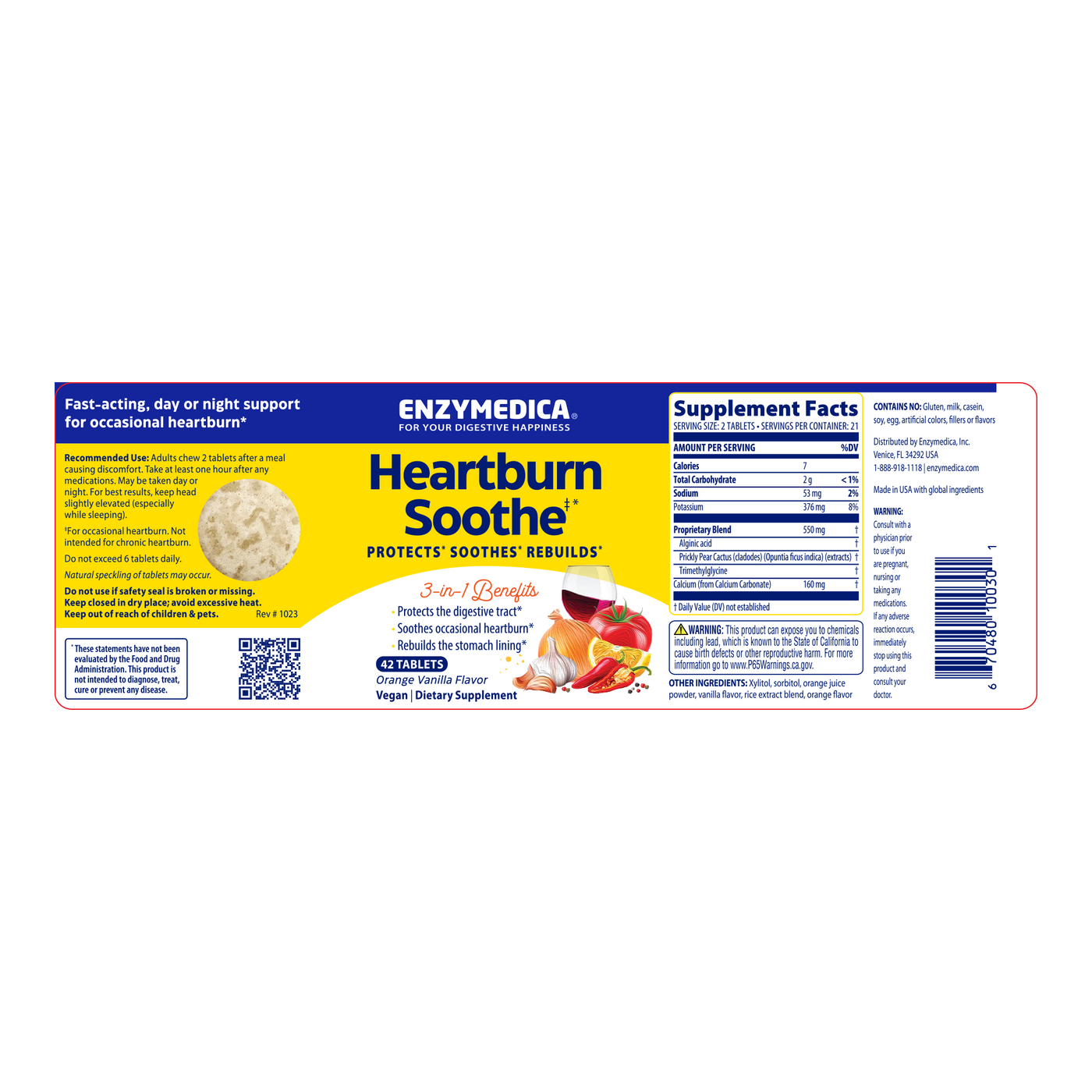 Heartburn Soothe  chewable tabs Curated Wellness