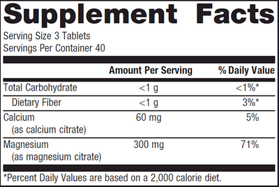 Mag Citrate 120 tabs Curated Wellness