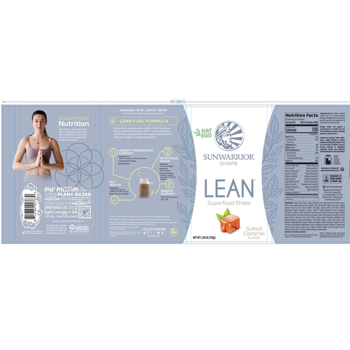 Lean Superfood Shake SaltCara 720g Curated Wellness