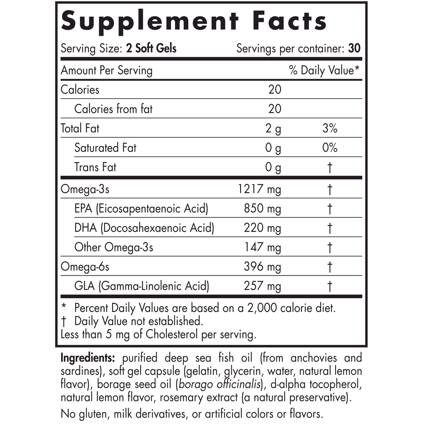 ProEPA w/Concentrated GLA 60 gels Curated Wellness