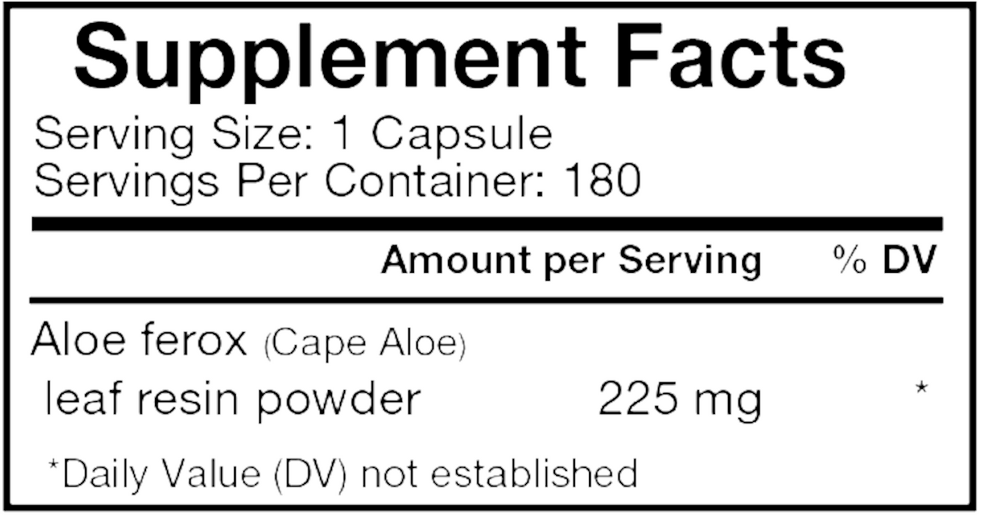 Aloe Lax 225 180 caps Curated Wellness