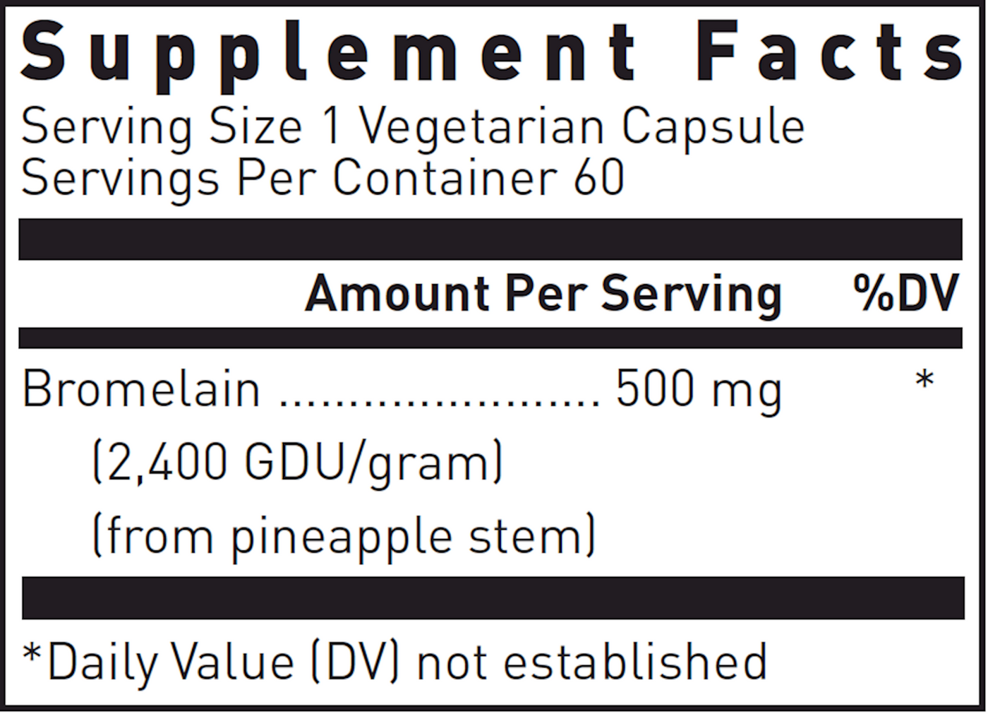 Bromelain 500 mg  Curated Wellness