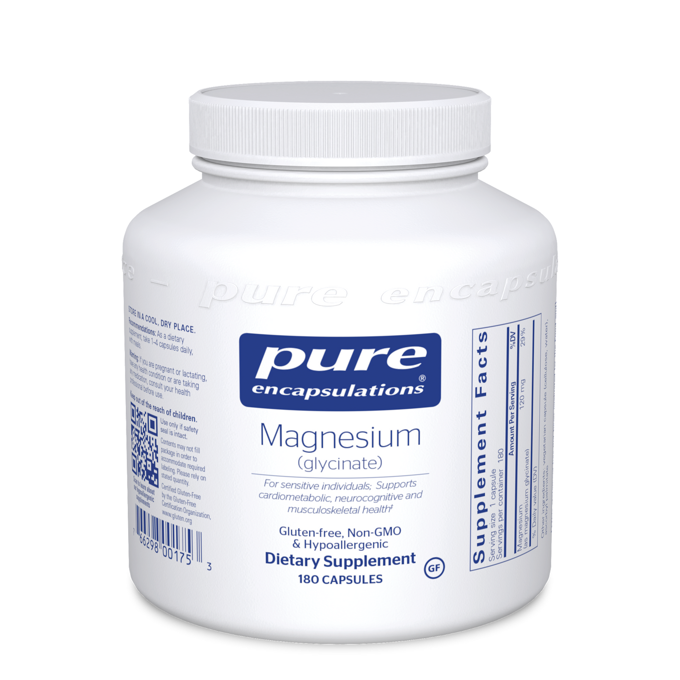 Magnesium (glycinate) 120 mg 180 vcaps Curated Wellness