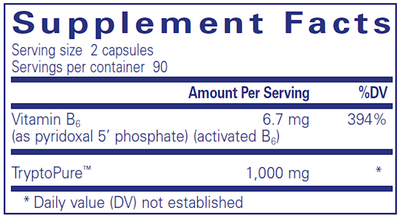 L-Tryptophan 180 vcaps Curated Wellness