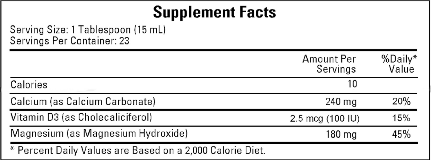 Calcium Magnesium 12 fl oz Curated Wellness