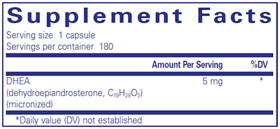 DHEA (micronized) 5 mg 180 vcaps Curated Wellness