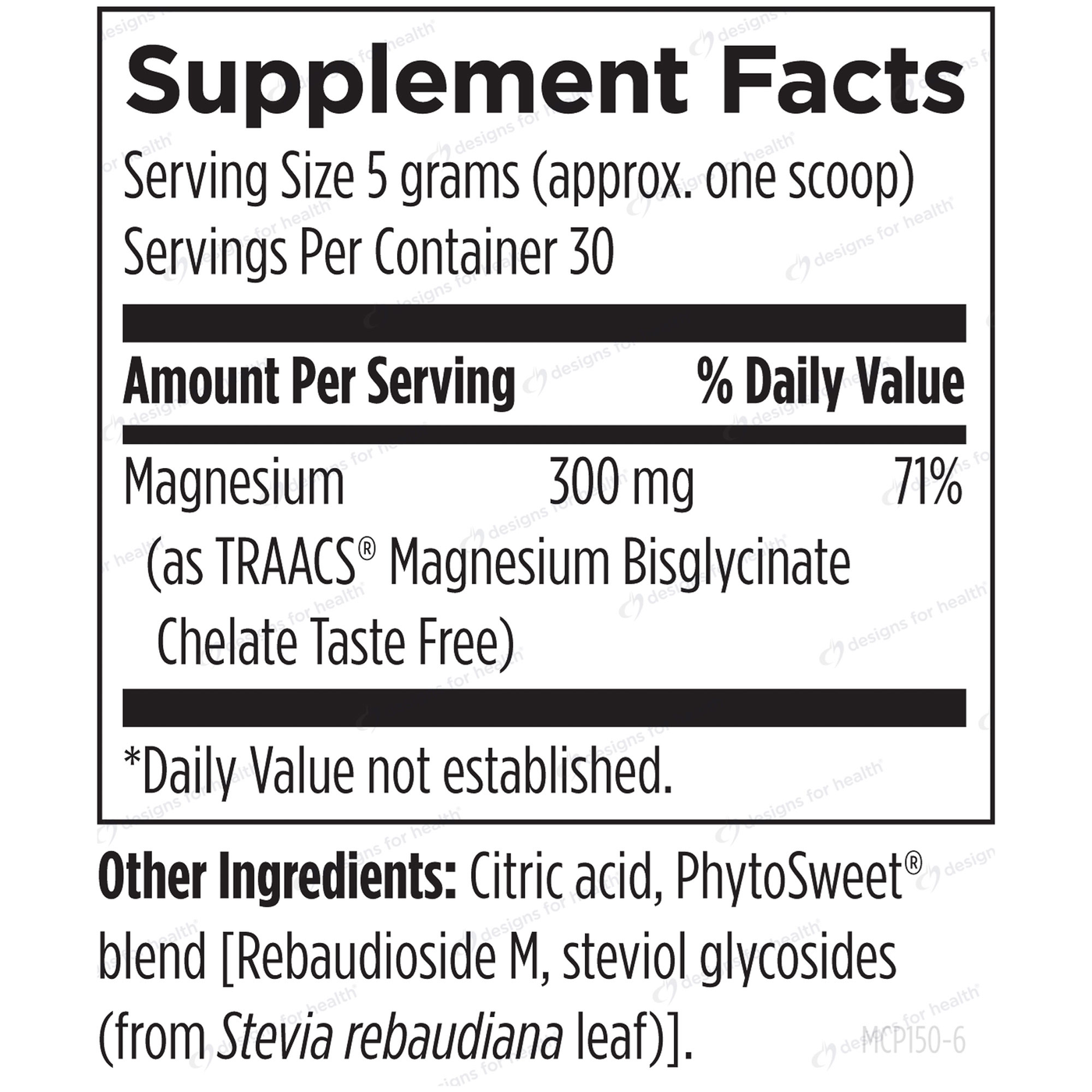 Magnesium Glycinate Powder 150 gm Curated Wellness