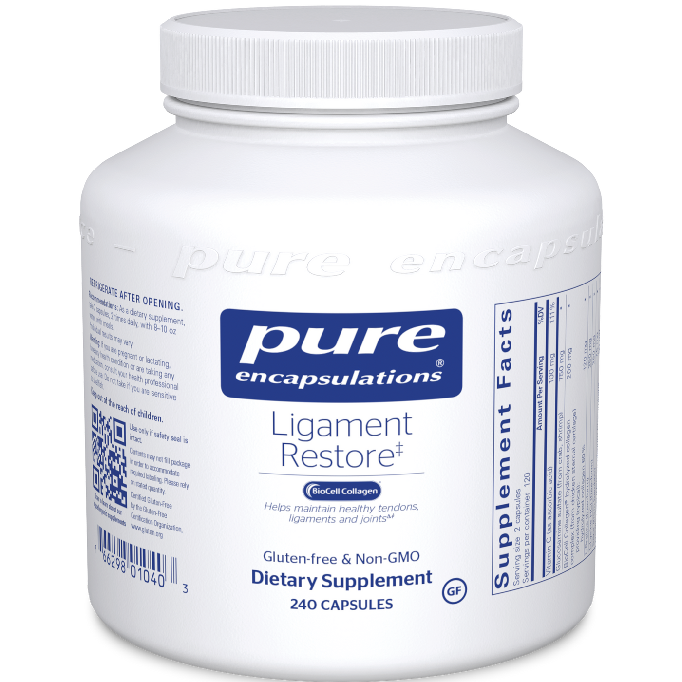 Ligament Restore 240 vcaps Curated Wellness