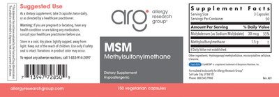 MSM 1500 mg  Curated Wellness