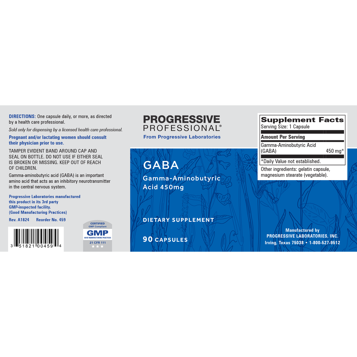 GABA 450 mg  Curated Wellness