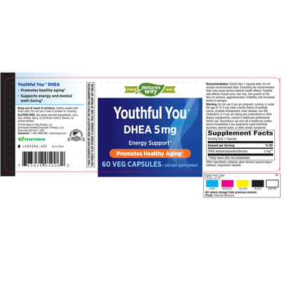 Youthful You * DHEA 5 mg 60 caps Curated Wellness