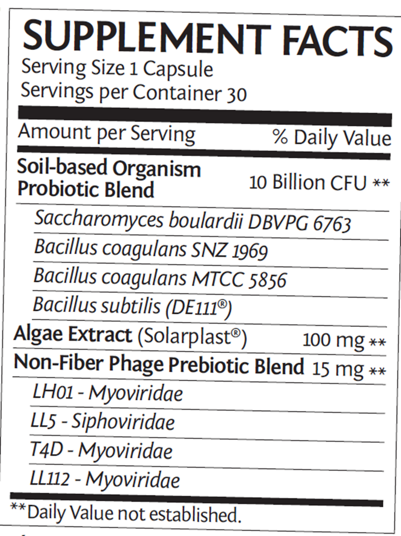 Probiotics 30 vegcaps Curated Wellness