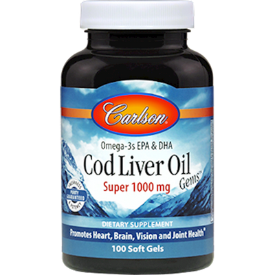 Super Cod Liver Oil 1000 mg 100 gels Curated Wellness