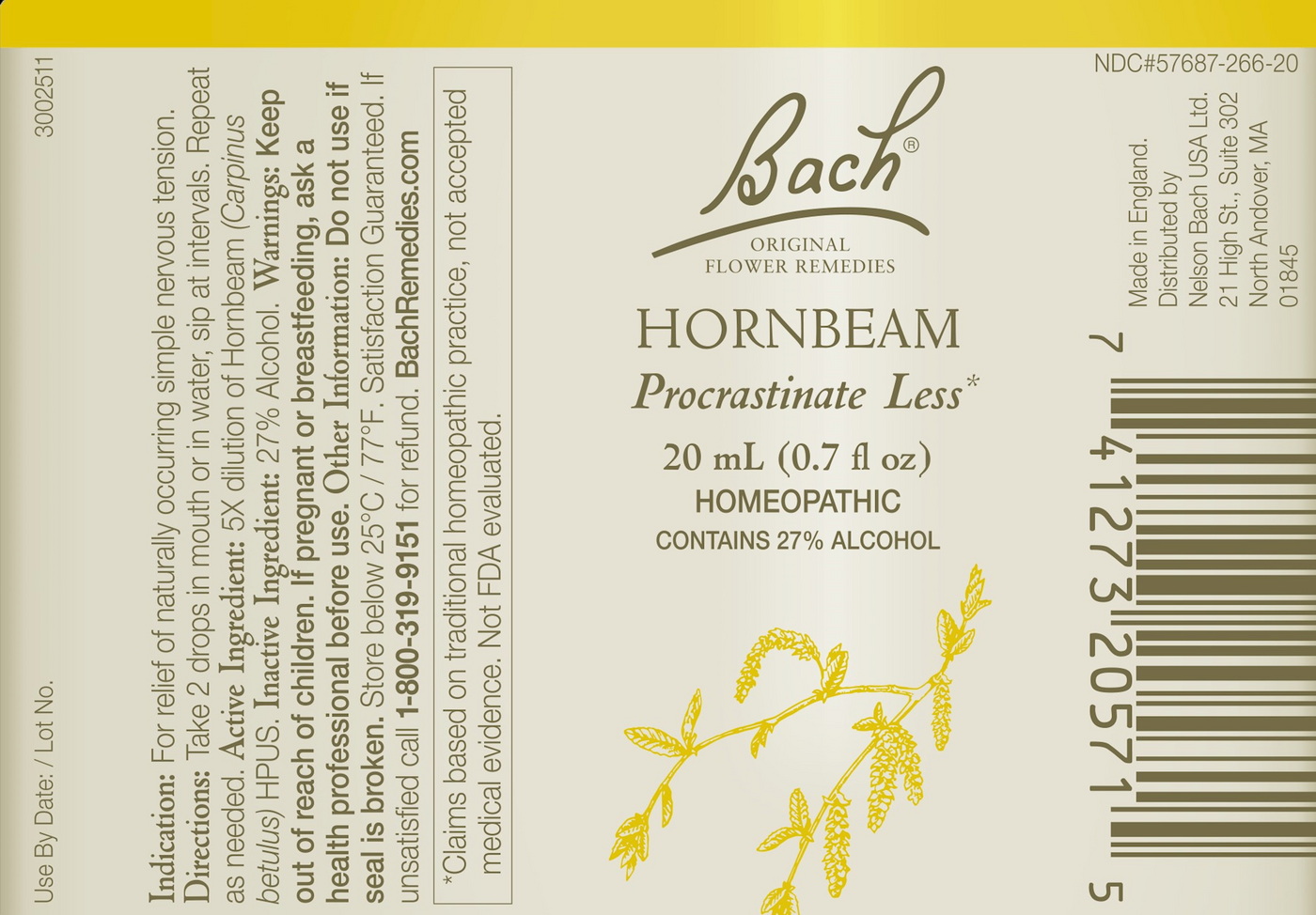 Hornbeam Flower Essence  Curated Wellness