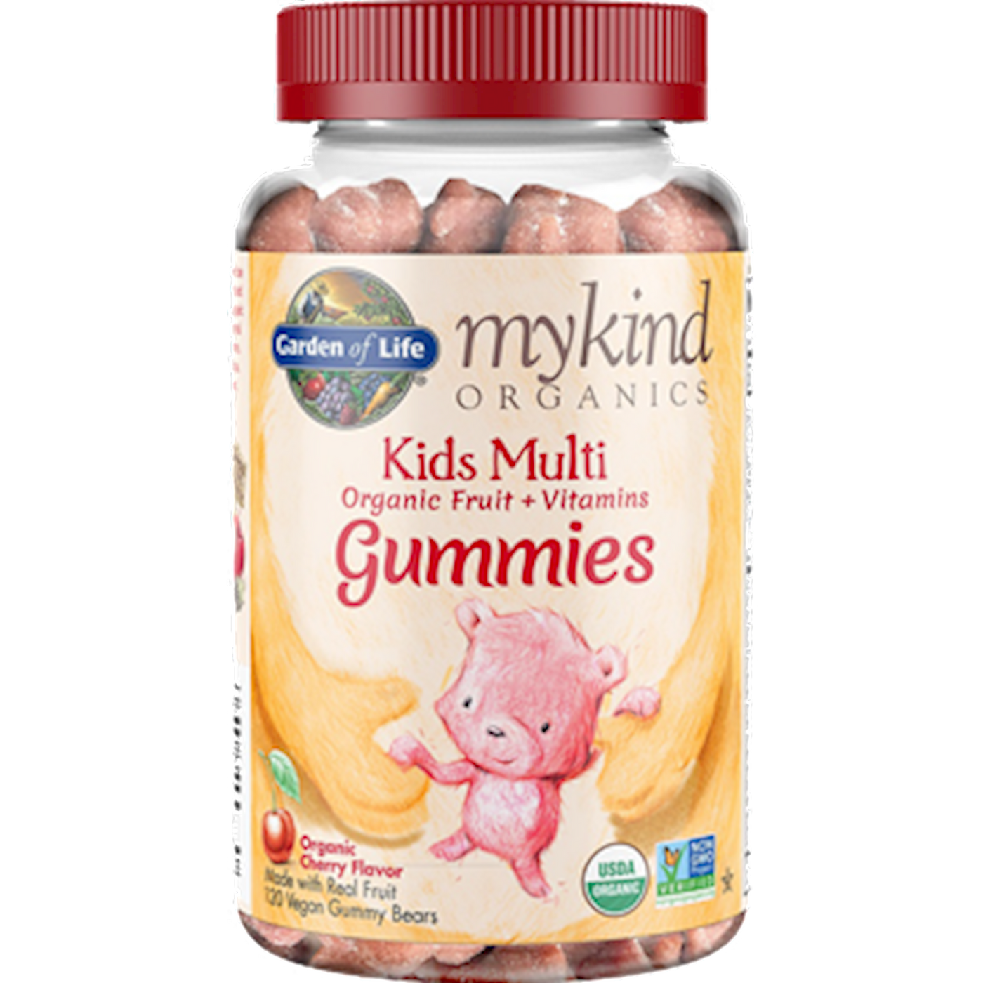 Mykind Kids Multi-Cherry 120 Gummy Bears Curated Wellness