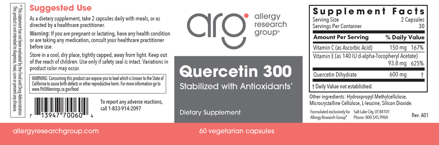 Quercetin 300 mg  Curated Wellness