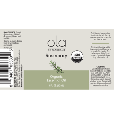 Organic Rosemary Essential Oil 1 fl oz Curated Wellness