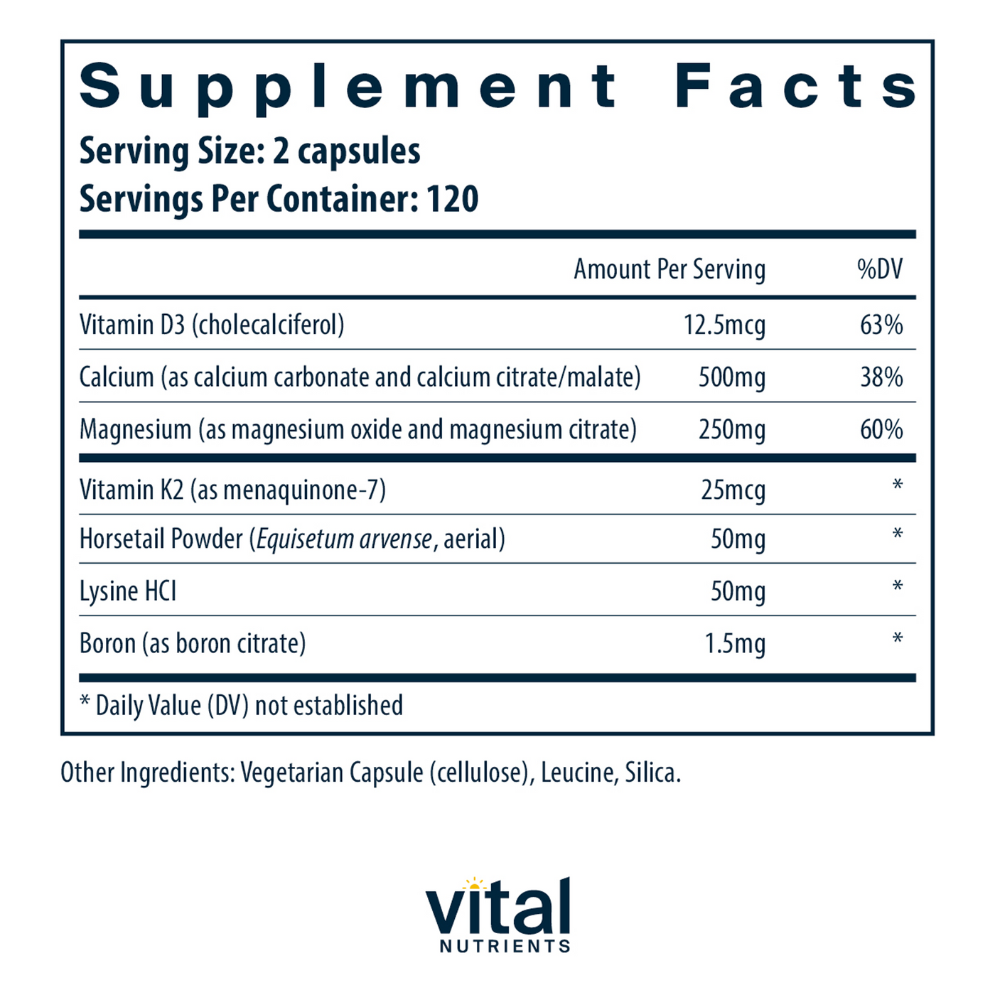 Osteo-Nutrients II (w Vit K2-7) 240vcaps Curated Wellness