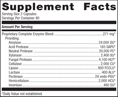 SpectraZyme Complete 180 Capsules Curated Wellness