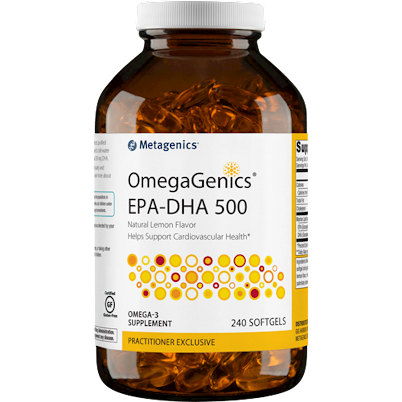 OmegaGenics EPA-DHA 500 Lemon 240 gels Curated Wellness