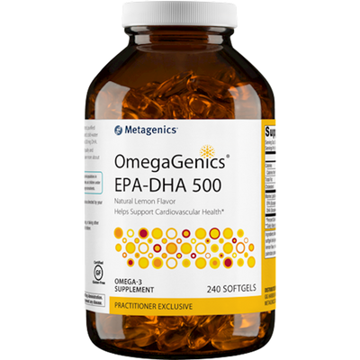 OmegaGenics EPA-DHA 500 Lemon 240 gels Curated Wellness