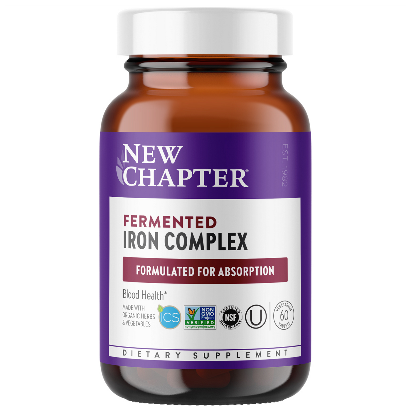 Fermented Iron Complex 60 tabs Curated Wellness