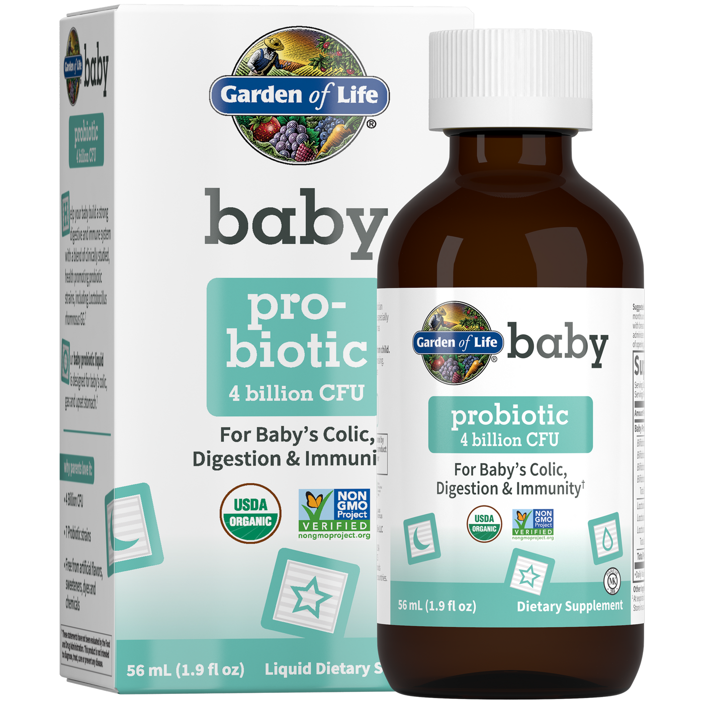 Baby Probiotic 4 Billion CFU 1.9 fl oz Curated Wellness
