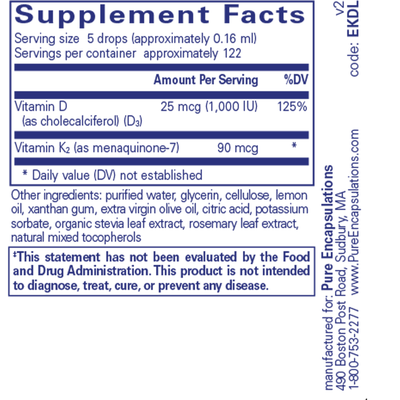EmulsiSorb K2 D3 liquid  Curated Wellness