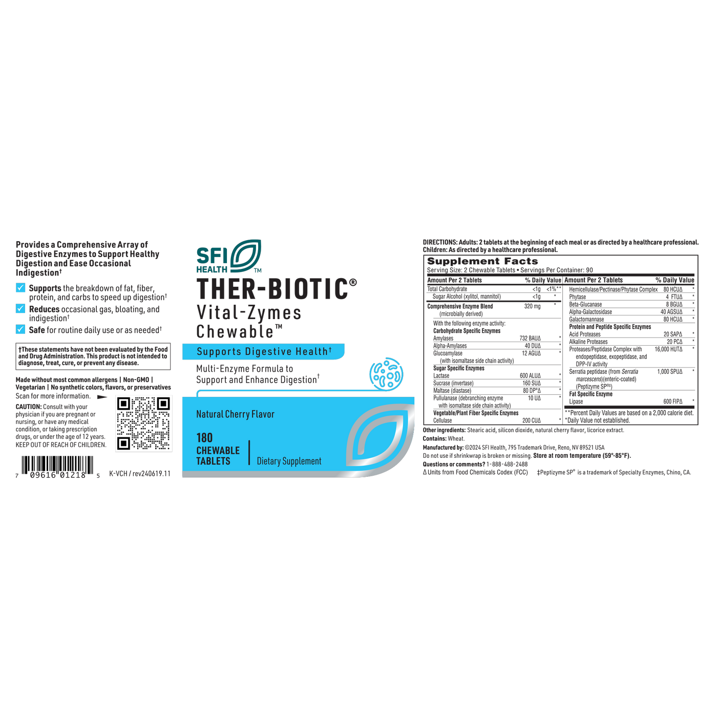 Ther-Biotic Vital-Zymes 180 chews