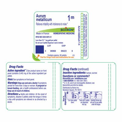 Aurum Metallicum 1 M 80 pellets Curated Wellness