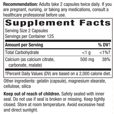 Calcium citrate/malate complex  Curated Wellness