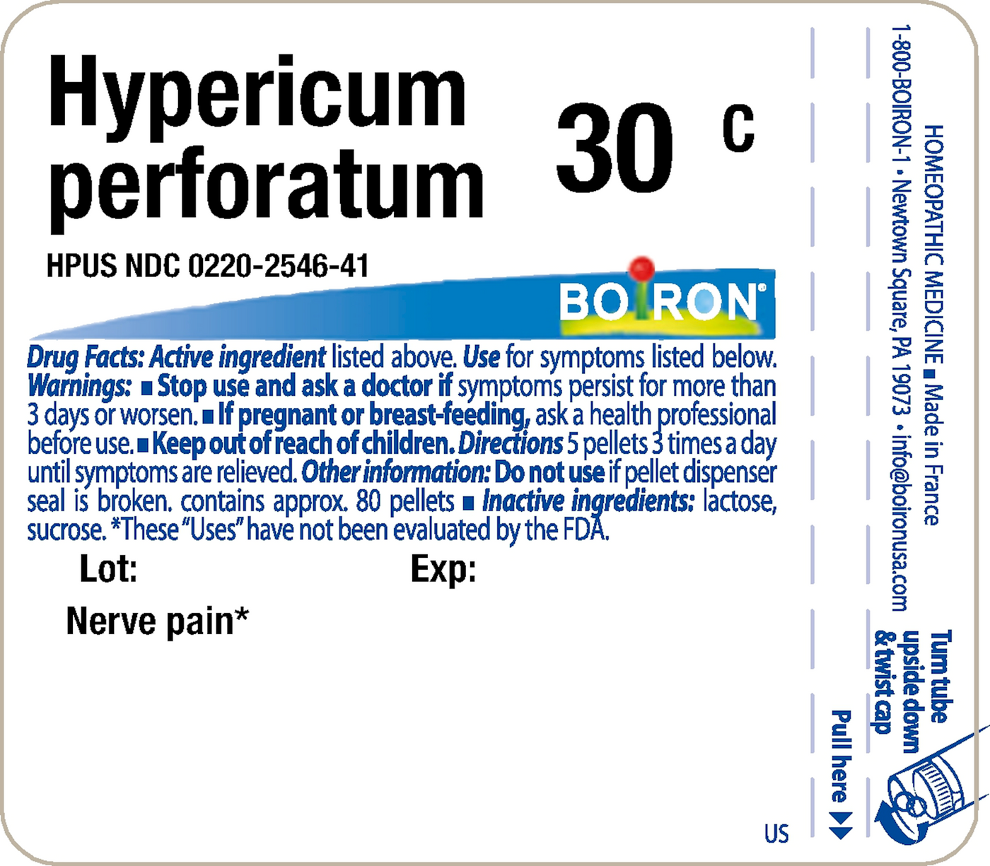 Hypericum perforatum 30C 80 plts Curated Wellness