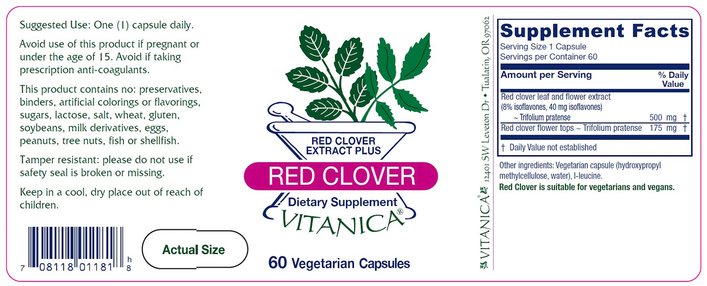 Red Clover 60 caps Curated Wellness