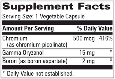 Chromium Picolinate 500 60 vcaps Curated Wellness