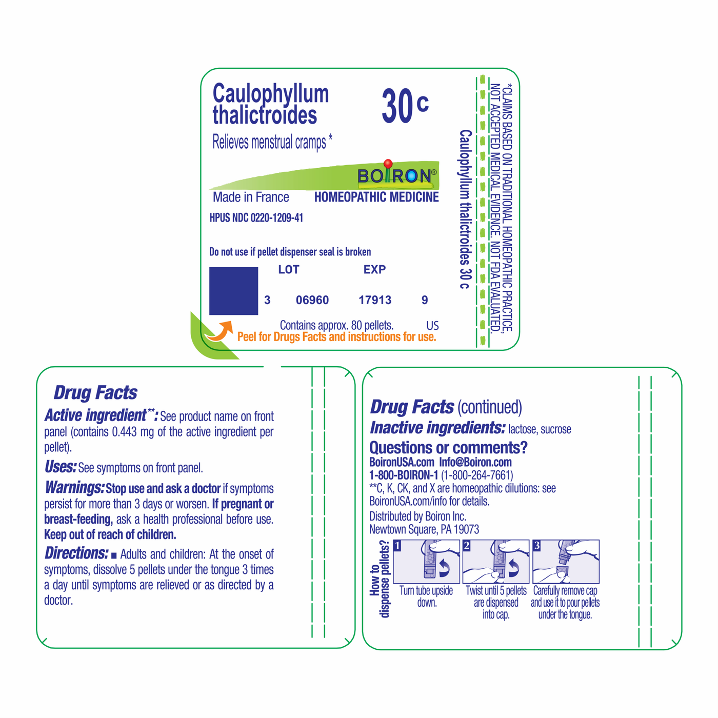 Caulophyllum thal. 30C 80 plts Curated Wellness