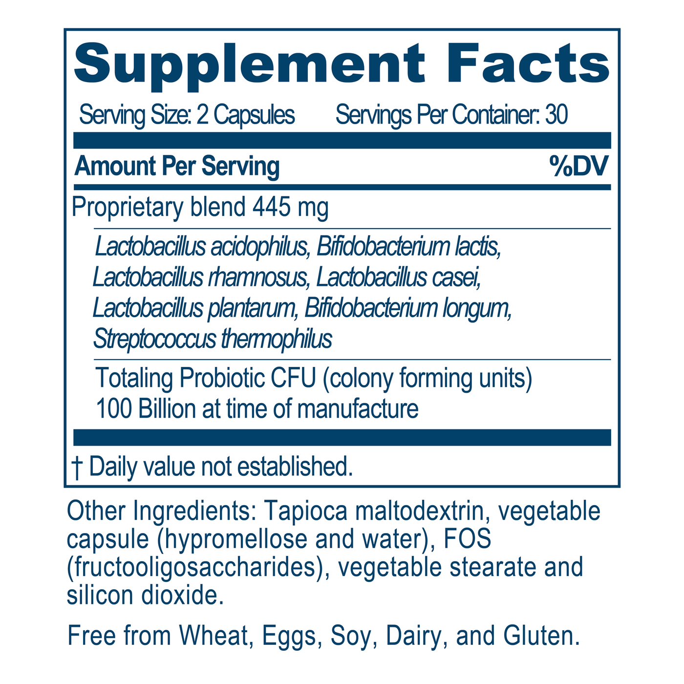 Probiotic 100B  Curated Wellness