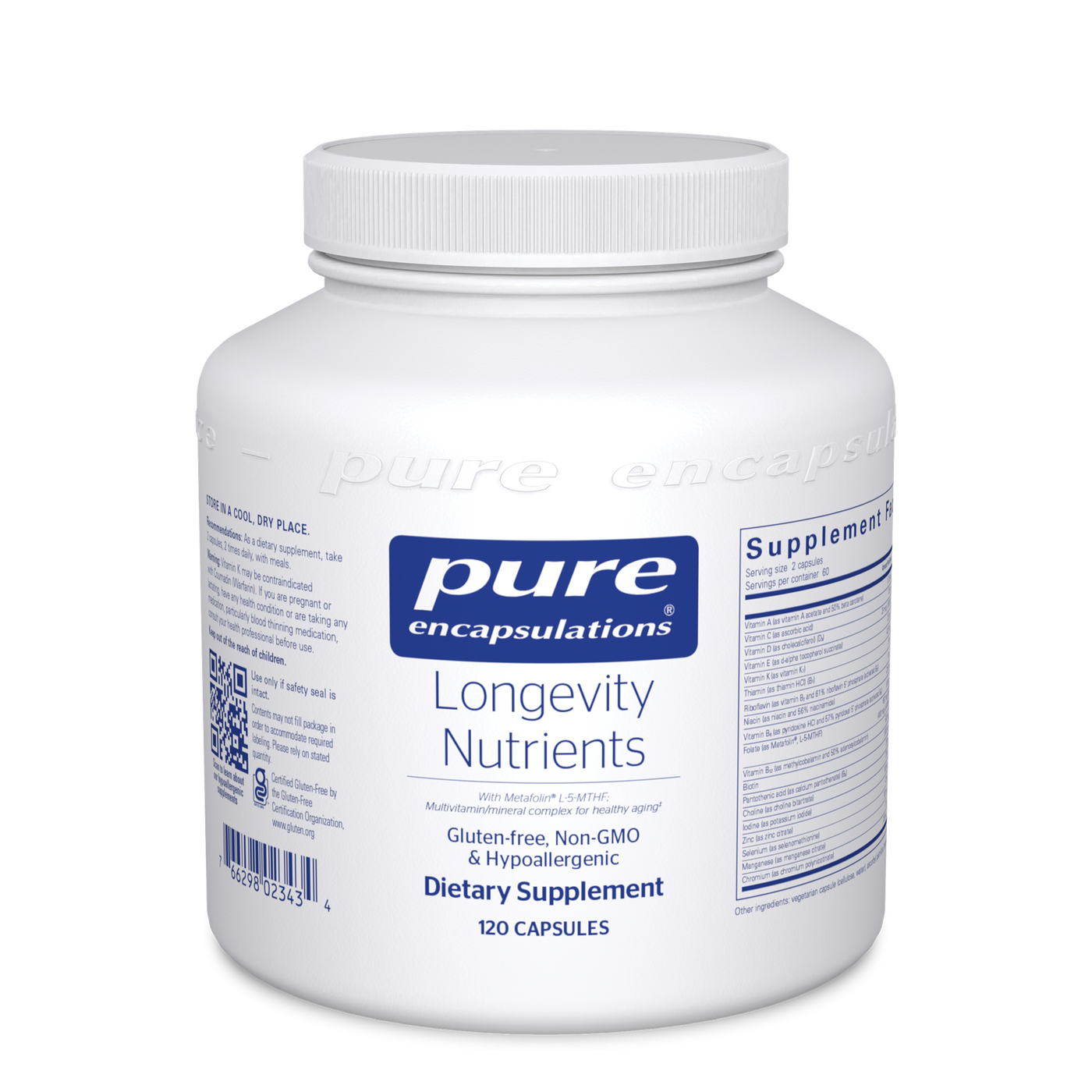 Longevity Nutrients 120 vcaps Curated Wellness