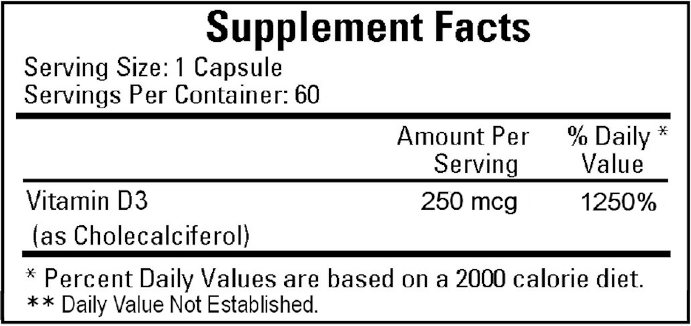 Vitamin D3 10,000IU  Curated Wellness