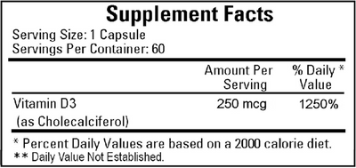 Vitamin D3 10,000IU  Curated Wellness