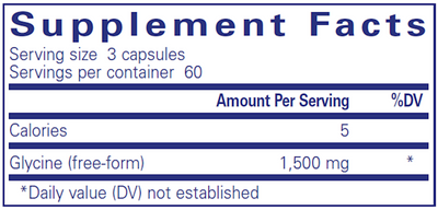 Glycine 500 mg 180 vcaps Curated Wellness