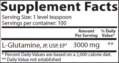 L-Glutamine 300 gms Curated Wellness