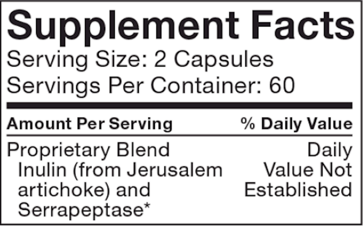 Serrapeptase 500 mg 120 vcaps Curated Wellness