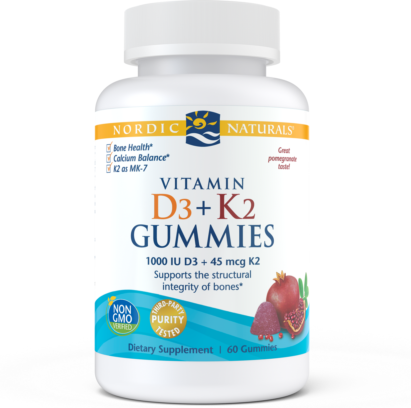 Vitamin D3 + K2 60 gummies Curated Wellness