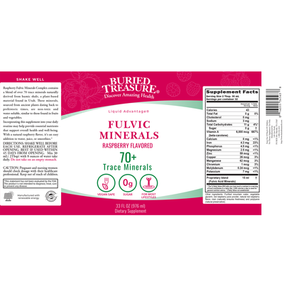 Fulvic Acid Minerals 33oz Curated Wellness