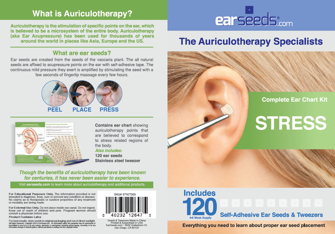 Stress Ear Seed 1 Kit Curated Wellness