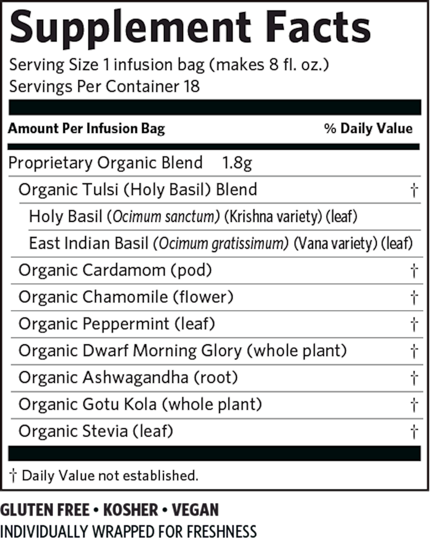 Tulsi Tea Sleep 18 tea bags Curated Wellness