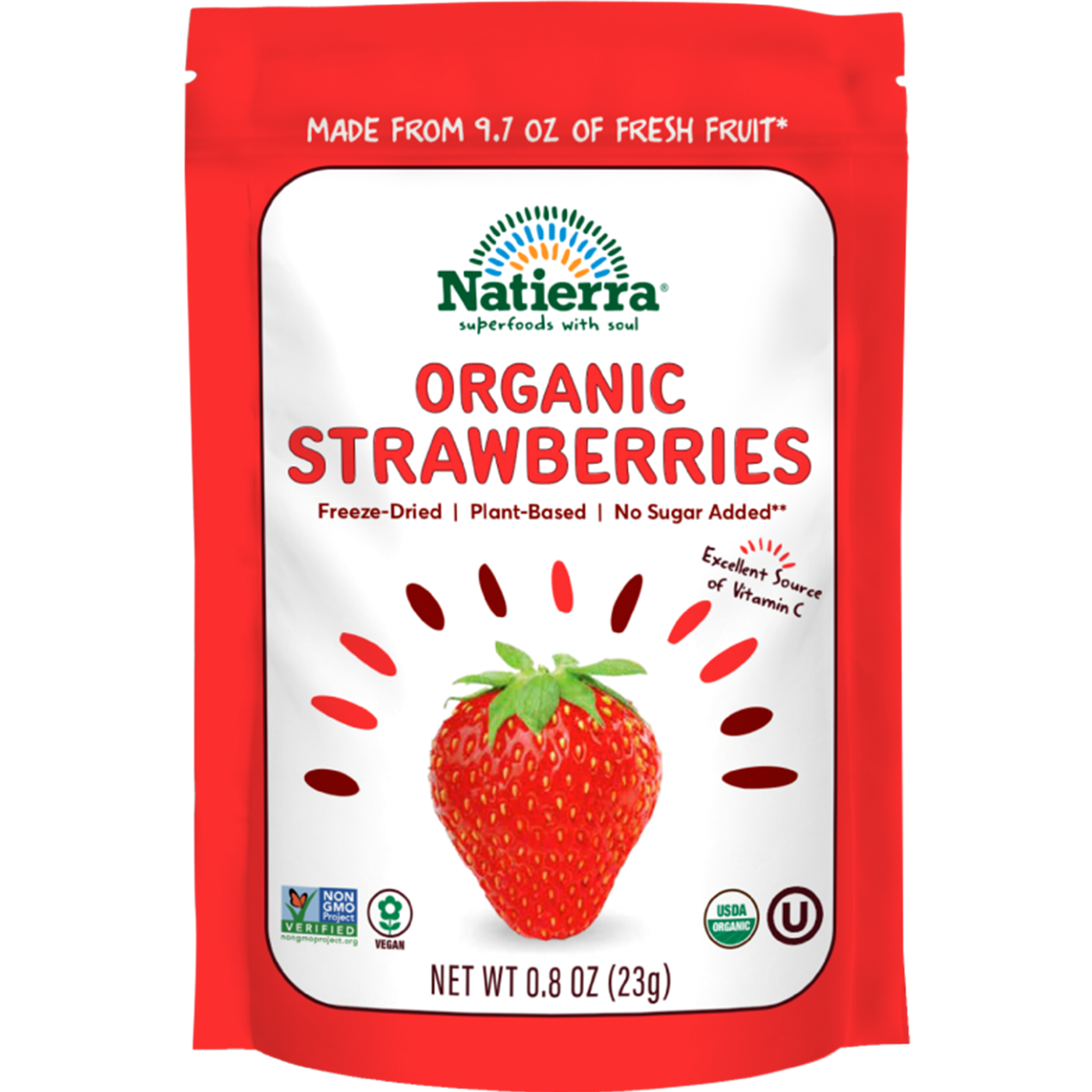 Organic Freeze Dried Strawberry  Curated Wellness