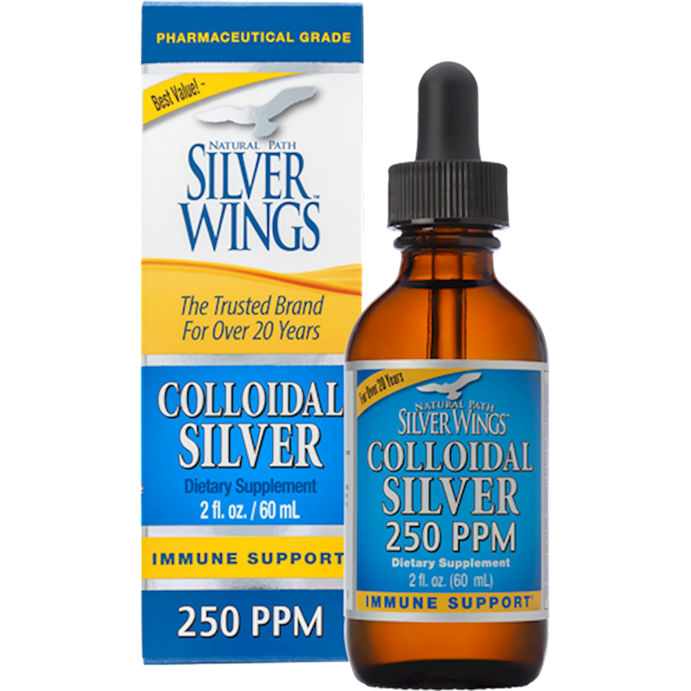 Colloidal Silver 250PPM  Dropper Curated Wellness