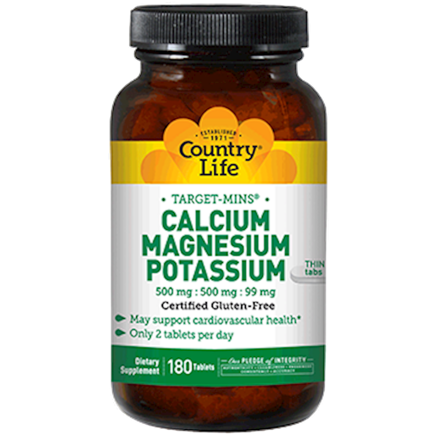 Calcium/Magnesium/Potassium 180 tabs Curated Wellness